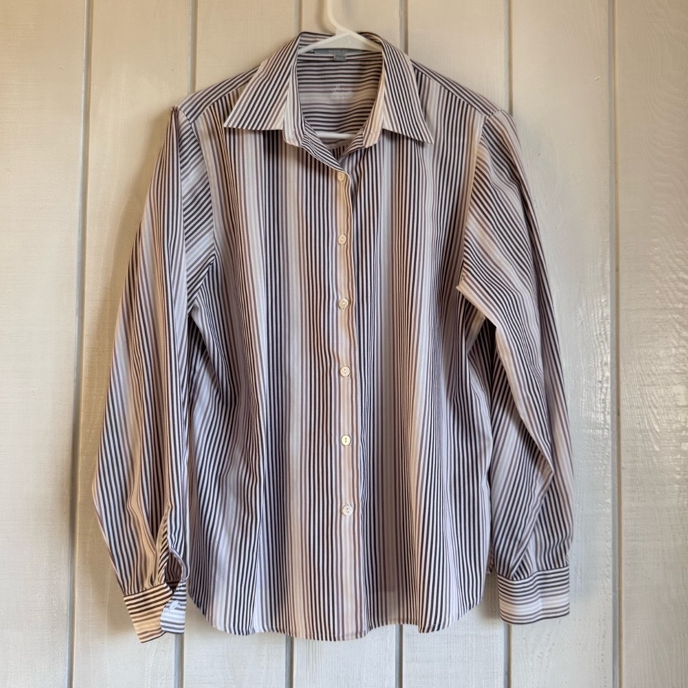 Foxcroft Striped Button Down Shirt